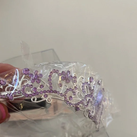 Elegant Purple Tiara Hair Accessory - Picture 2 of 9